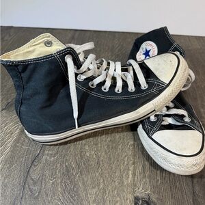Converse  Black and White High-Top Sneakers